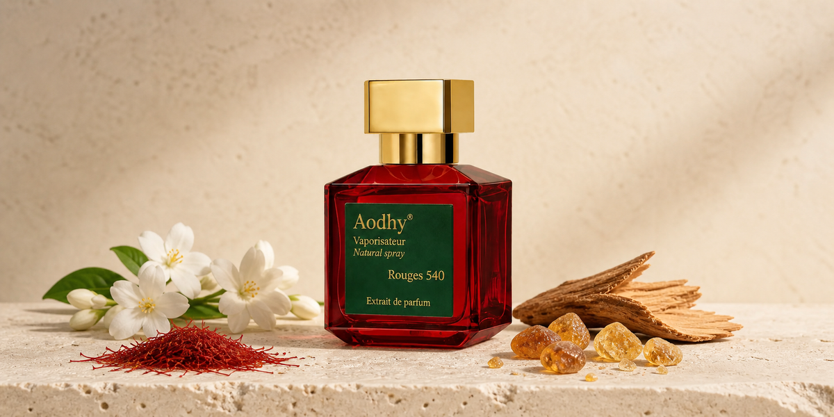 AODHY Ruby 540 with saffron, jasmine, cedar and fir resin