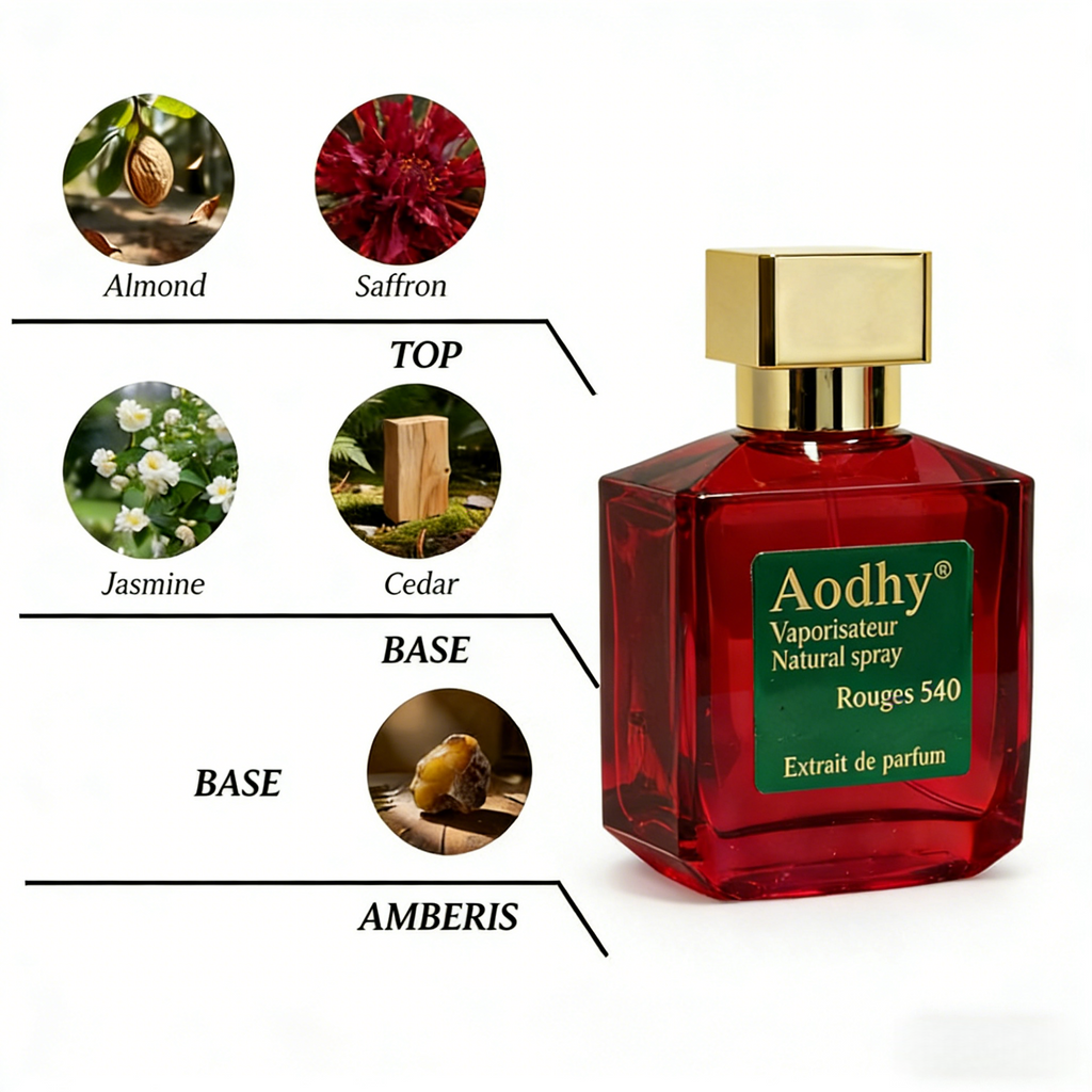 Aodhy Ruby 540 Unisex Perfume Spray 3.3oz: Rich and long-lasting fragrance, suitable for parties, gatherings, and everyday use.