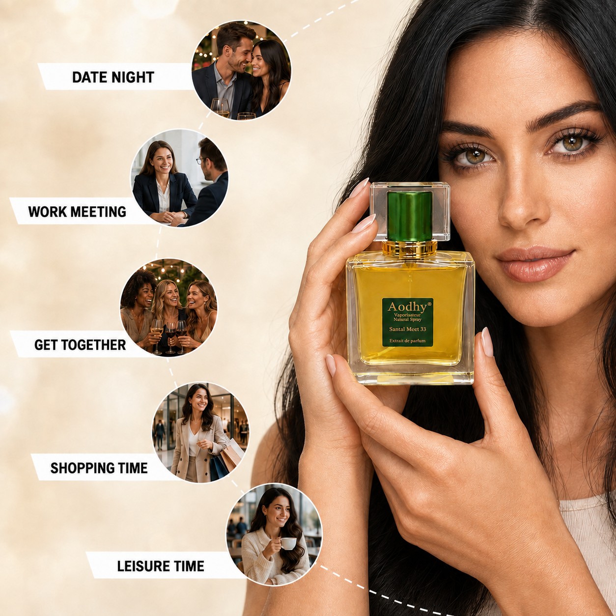 Aodhy Sandalwood 33 | Long-Lasting Woody Unisex Perfume – 50ml 1.76 oz